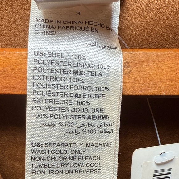 NEW! Chico's Faux Suede Fringe Boho Jacket Size 3 Women's 16/XL - Picture 8 of 13